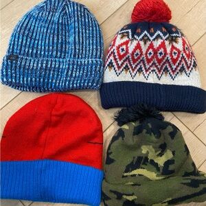 Kids' Colorful Winter Beanie Set of 4